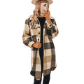 Loose Button Pocket Long Sleeve Coat Long And Simple All-match Jacket